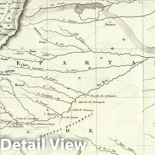 Vista 2 de Mapa histórico: Colombia, Boyaca de 1827, arte de pared vintage: 16 x 18 pulgadas