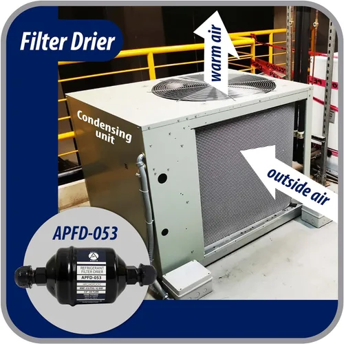 Vista 7 de Appli Parts APFD-053 3/8 pulg. Filtro Secador de Línea Líquida Refrigerante AC para Refrigeración HVAC 053 Conexión SAE Flare universal