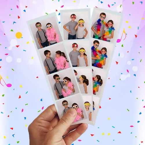 Vista 4 de Nuevo juego de cabina de fotos - Funny Party Hats - Accesorios para cabina de fotos - Juego de 20 piezas