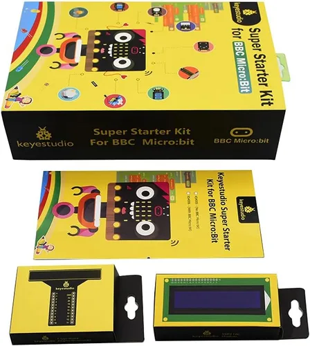 Vista 5 de KEYESTUDIO Super Starter Kit para Microbit V2 V1.5 STEM Learning Sin Micro:bit Board, 40 lecciones Tutorial, con T-Breakout Board, Breadboard