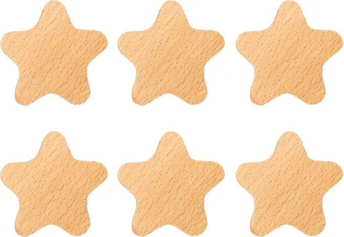 Vista 8 de 6 pomos de madera decorativos en forma de nube para cajones con tornillos, pomos de madera para puertas de gabinete, pomos de cajones de muebles
