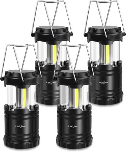 Vista 8 de Linterna de camping LED de ILEEDear, luces operadas por batería, brillo ajustable para camping, emergencias, cortes de energía, linternas plegables