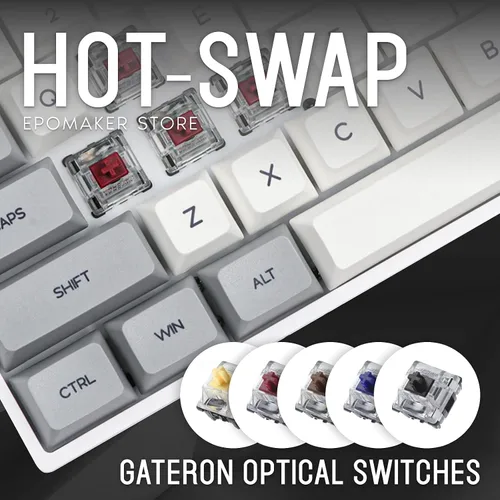 Vista 3 de Teclado mecánico de teclas intercambiables con retroiluminación RGB NKRO IP6X impermeable cable tipo C para WinMacJugar SKYLOONG SK61 61 de EPOMAKER