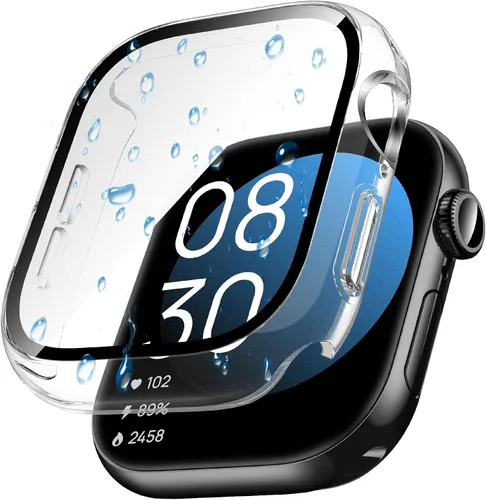 Vista 25 de Goton - Funda impermeable para Apple Watch 38 mm Series 3 2 1, protector de pantalla de vidrio templado, protección completa de policarbonato duro