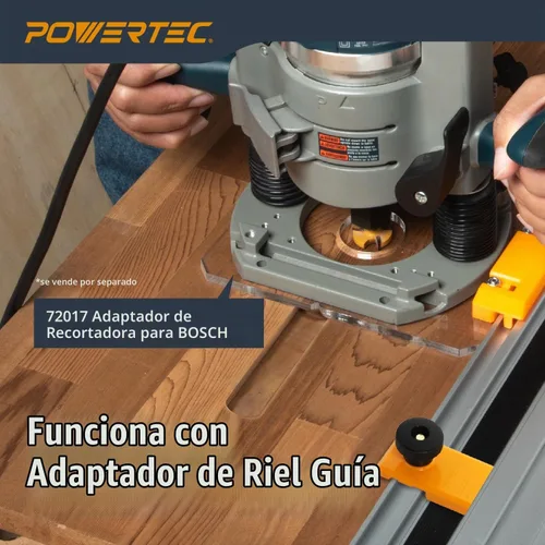 Vista 5 de POWERTEC 71994 Topes de riel guía para sierra de carril (2 unidades) - Compatible con rieles guía Festool, Makita, Milwaukee, Kreg y POWERTEC