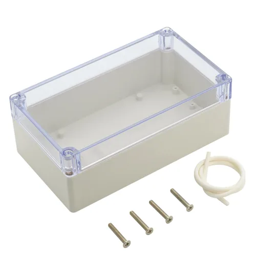 Vista 9 de Caja de derivación de plástico ABS IP65 a prueba de polvo e impermeable, recinto eléctrico universal para proyectos, color gris con cubierta