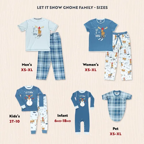 Vista 2 de Lazy One Pijamas navideñas a juego para la familia, conjuntos de pijama de vacaciones para adultos, adolescentes, niños y perros