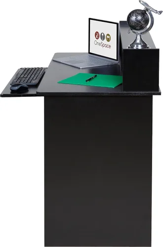 Vista 7 de OneSpace - Escritorio para computadora, Madera, Negro
