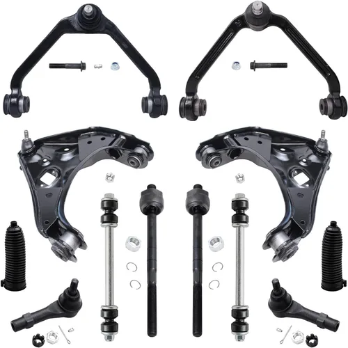 Vista 73 de Detroit Axle - Kit de extremo de 12 piezas para Ford Explorer Mercury Mountaineer 1998-2001 1999 2000, 2 brazos de control delanteros superiores