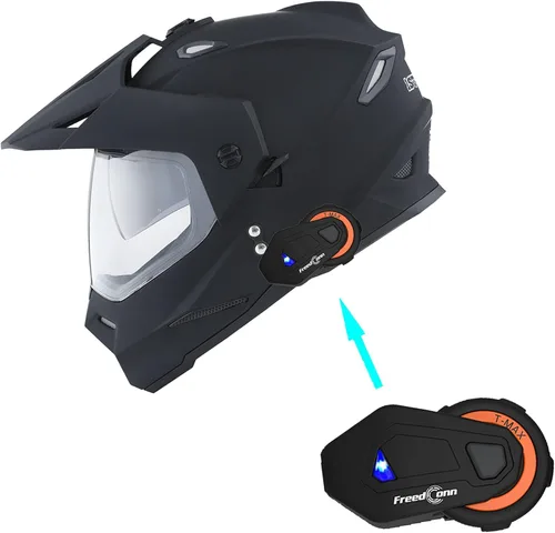 Vista 17 de 1Storm Dual Sport Motocross Off Road Casco de cara completa con visera doble: HF802