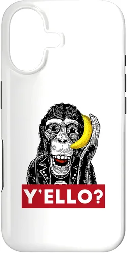 Vista 32 de Funda para iPhone 11 Pro Max Y'ello Monkey Calling Funny Supreme Print Case