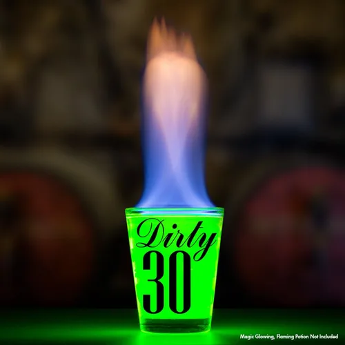 Vista 2 de Make Em Laugh Dirty 30 Shot Glass (Thirty) - Divertido cumpleaños número 30 - Regalos de cumpleaños 30 para mujeres - Vasos de chupito de cumpleaños