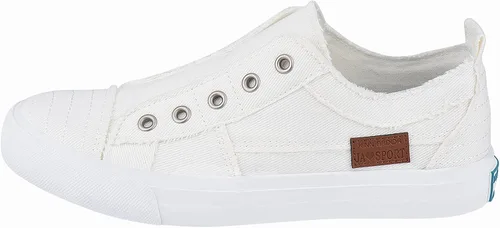 Vista 4 de JENN ARDOR Tenis de moda para mujer, bajos, hechos de tela sin cordones, fáciles de poner