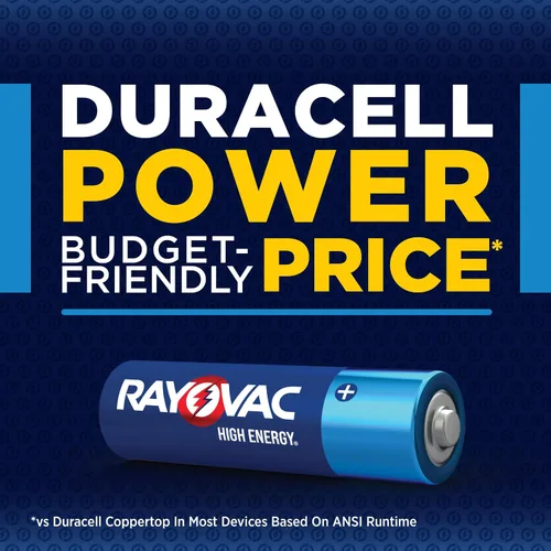 Vista 8 de Rayovac - Pilas AA de alta energía (paquete de 48 unidades), batería alcalina doble AA