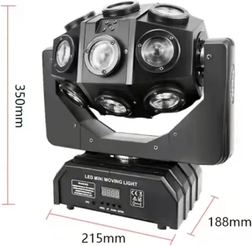 Vista 7 de Iluminación giratoria de 360° de DJ de las luces del haz de la etapa con 18