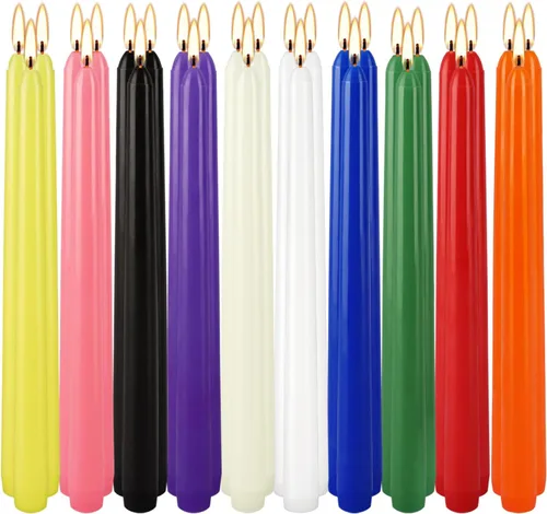 Vista 14 de 100 velas de iglesia con protectores de goteo para servicio devocional de vigilia a la luz de las velas, caja de 100 velas, blancas sin aroma de 5
