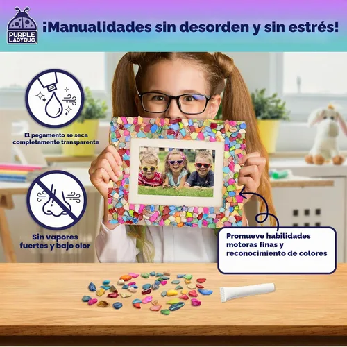 Vista 6 de Kit de manualidades de marco de fotos de mosaico para niñas de 8 a 12 años