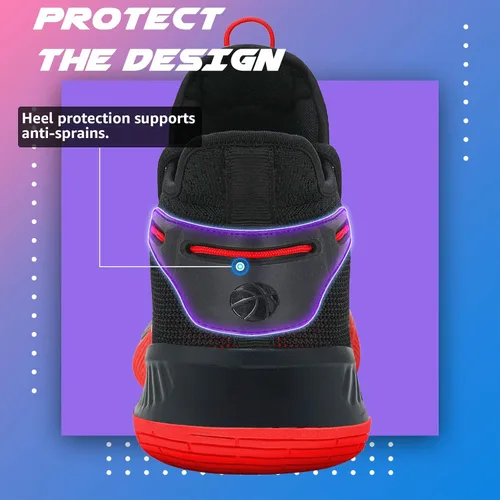 Vista 7 de WETIKE - zapatillas de básquetbol antideslizantes para niños y niñas, zapatillas para correr al aire libre (niños pequeñosniños grandes)