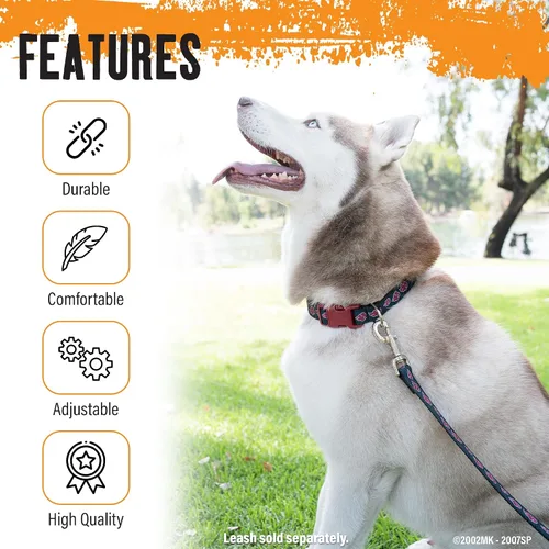 Vista 3 de Akatsuki - Collar de perro de anime para razas grandes, medianas y pequeñas, cachorro: collar ajustable de Naruto para mascotas, con licencia