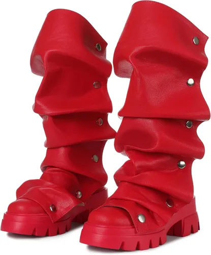 Vista 8 de VOMIRA - Botas holgadas para mujer con solapas plegables