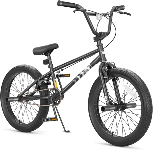 Vista 16 de 67i - Bicicleta BMX para niños de 18/20 pulgadas, bicicleta para niños de 8 a 12 años con freno U delantero y trasero, asiento ajustable, horquilla