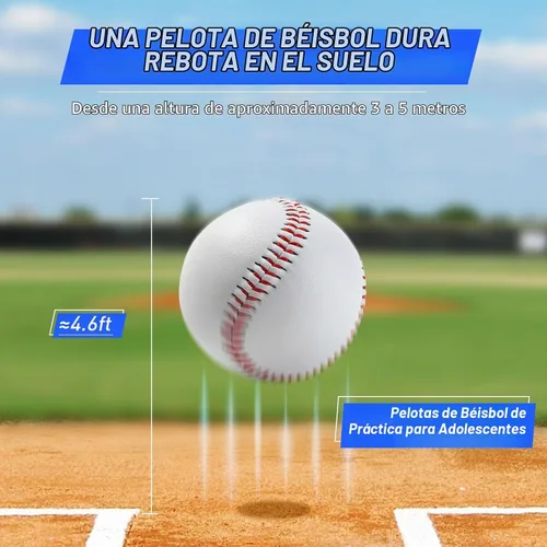 Vista 2 de Gracfulcub Baseball Ball, Official Game for Youth Adult Training Play Bola dura 3pc