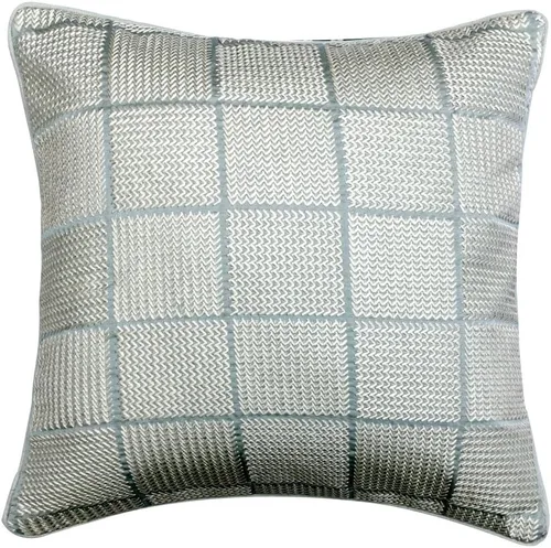 Vista 54 de The HomeCentric Funda de almohada con cremallera, funda de cojín azul de 12 x 12 pulgadas, funda de cojín de algodón bordado para sofá, diseño
