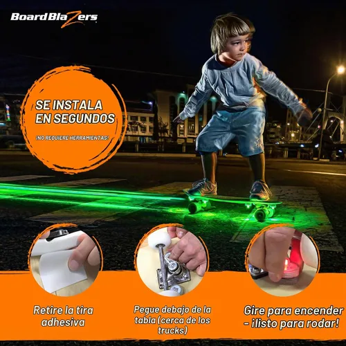 Vista 3 de Board Blazers Luces LED para Skateboard con Efecto Underglow - Regalo Ideal para Skateboard - Luz LED Perfecta para Longboard o Luz para Scooter