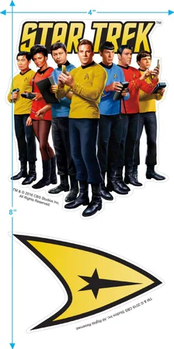 Vista 3 de Popfunk Sudadera con capucha y calcomanías clásicas de Star Trek