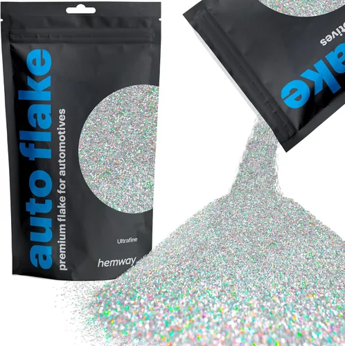 Vista 42 de Hemway Purpurina metálica automotriz MICROFINE 1/256" .004" 0.1mm 100 micras, aditivo de pintura en escamas metálicas 100 g para uso con pintura