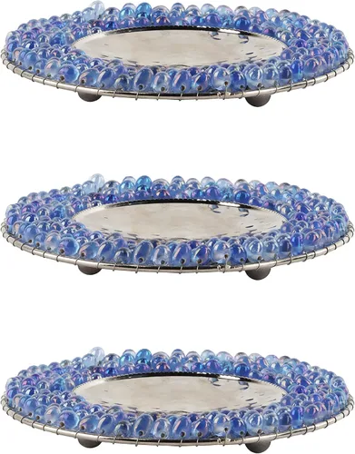 Vista 8 de Candelabro con cuentas azules