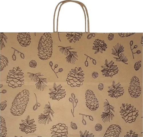 Vista 2 de Bolsas moradas, bolsas de papel extra grandes para envolver regalos, (tamaño de la boga, 16 pulgadas de ancho x 12 pulgadas de alto x 6 pulgadas)