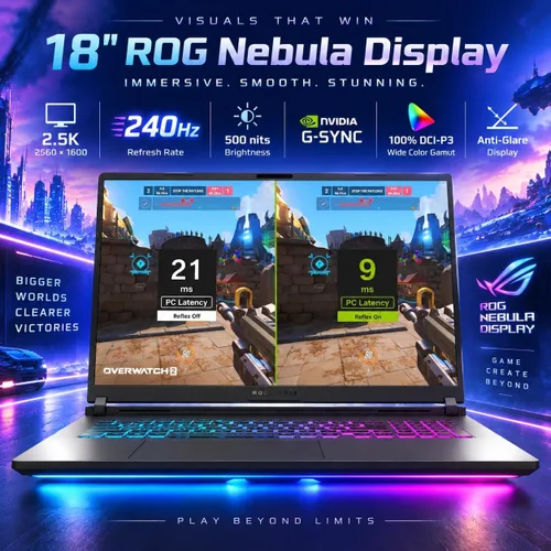 Vista 3 de ASUS Portátil para juegos ROG Strix G18 de 18", GeForce RTX 5080