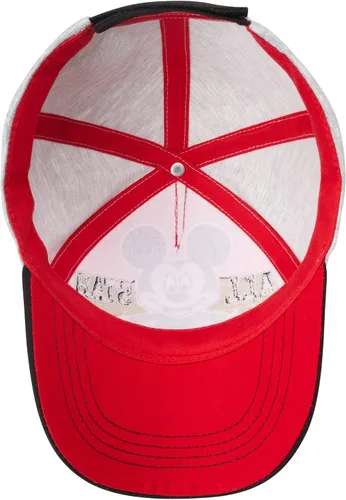 Vista 4 de Disney Gorro Mickey Mouse para niño, gorra de béisbol con espalda a presión, 4 a 7 años