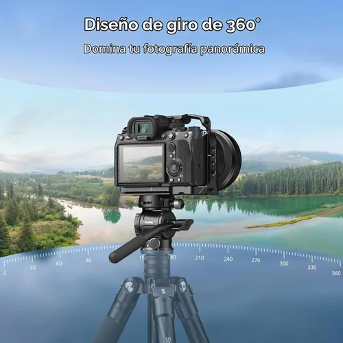 Vista 5 de SmallRig CH3 Cabezal de Video, Cabezal Fluido de Trípode Cabezal Pan Tilt con Placa de Liberación Rápida para Arca Swiss, Soporta Giro de 360° e