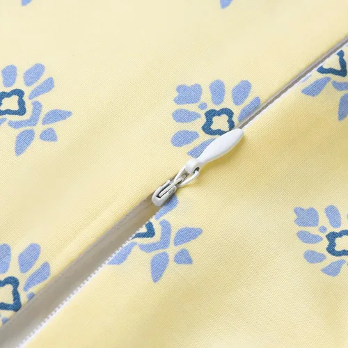 Vista 6 de MARTHA STEWART Naomi - Juego de edredón de 3 piezas, 100% algodón, reversible, fresco, tejido de percal suave, ligero, estampado, 1 edredón, 2