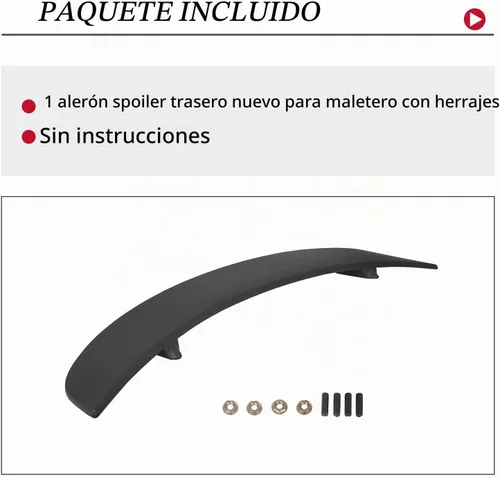 Vista 7 de HECASA Alerón trasero para maletero compatible con Dodge Charger 2011-2023 de 4 puertas, color negro mate, estilo de fábrica ABS