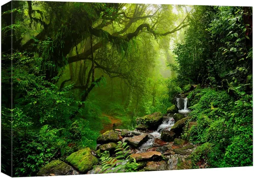 Vista 68 de wall26 - Lienzo decorativo para pared Cascada en Kanchanaburi