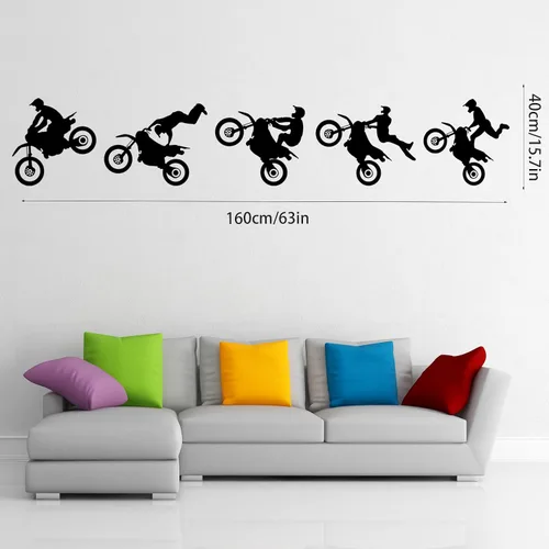 Vista 3 de Zoyiancy Pegatinas de pared para motocross para motocross, decoración