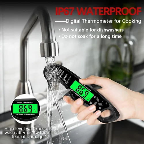 Vista 6 de Termómetro de cocina,IP67 impermeable termómetro de carne digital