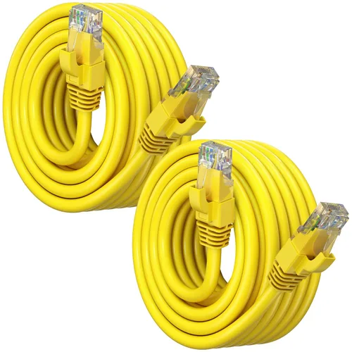 Vista 20 de Maximm Cable Ethernet Cat6, color negro (paquete de 2), cable UTP de 10 Gbps 550 MHz