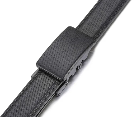 Vista 4 de Marino Cinturón de vestir de cuero genuino con hebilla automática, ajuste para ajustarse en una elegante caja de regalo