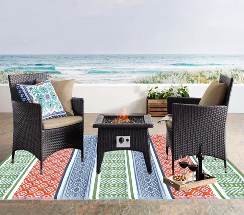 Vista 36 de Alfombras de patio al aire libre 6 x 9 pies (183 cm x 274 cm), multicolor 20270