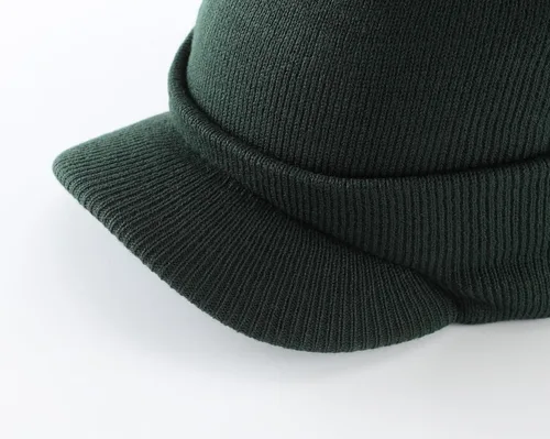 Vista 12 de Home Prefer - Gorro de invierno para hombre con visera, cálida y doble punto.