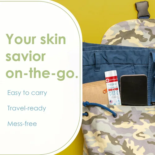 Vista 6 de TruKid Bálsamo calmante para terapia de la piel: alivia la picazón y la irritación, perfecto para llevar, ingredientes naturales y no tóxicos, sin