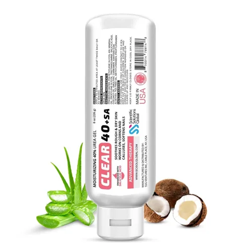 Vista 11 de Urea 40% + 1% ácido hialurónico (4 onzas) Suaviza los talones agrietados y la crema de urea para la piel seca 40 por ciento para los pies, máxima