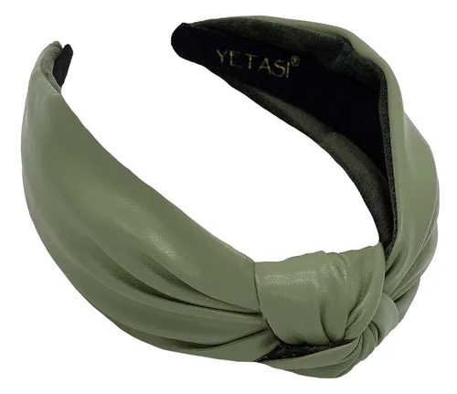 Vista 15 de Diademas de cuero para mujer, marfil elegante durante todo el año, para usar todo el día. Bandas para la cabeza para mujeres adultas y mujeres
