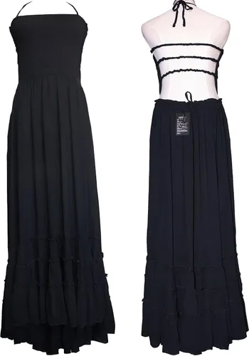 Vista 4 de R.Vivimos - Vestido largo de verano de algodón sin espalda, sexy