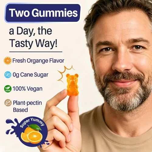 Vista 7 de Suplemento de luteína y zeaxantina, gomitas para la salud ocular, fórmula basada en AREDS2, Omega-3, zinc, enfoque cerebral y aprendizaje, apoyo