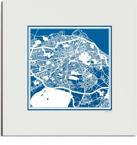 Vista 137 de O3 Design Studio Mapa de corte de papel de París, color negro mate, 20 x 20 pulgadas, arte en papel